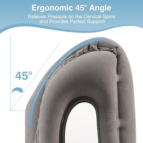 MoKo Inflatable Travel Pillow - Gray