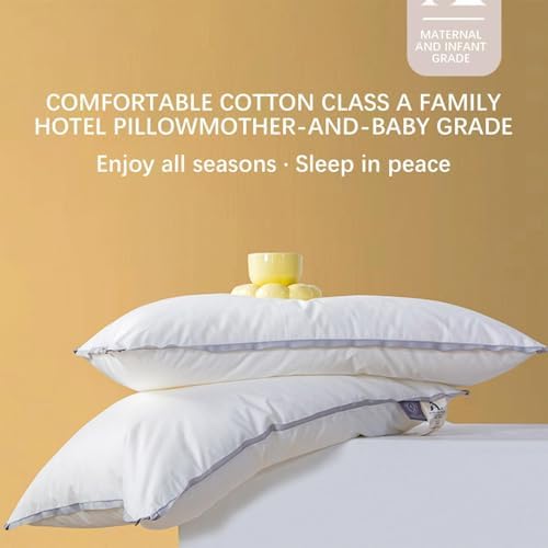 Velvet Hotel Style Bed Pillows Set of 2 - Cool and Comfortable