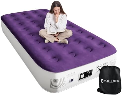 CHILLSUN Twin Air Mattress with Built-in Pump 1