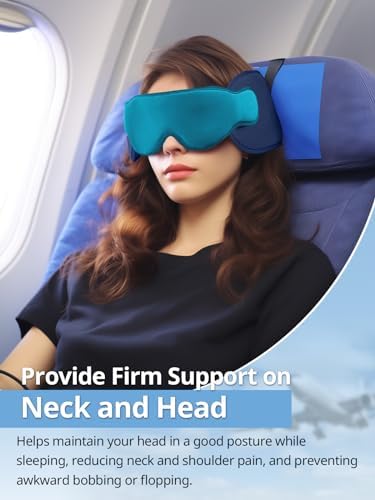 Inspireyes Dark Grey Travel Pillow with Eye Mask