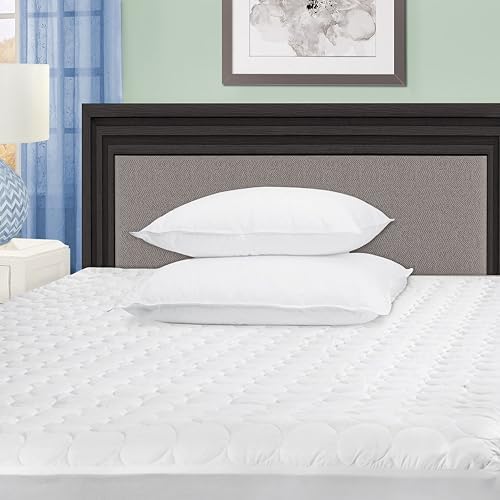 Superior Quilted Full Mattress Pad Protector Cover White