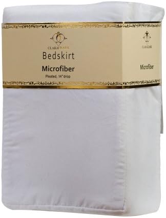 Clara Clark Premier 1800 Collection Solid Bed Skirt King White