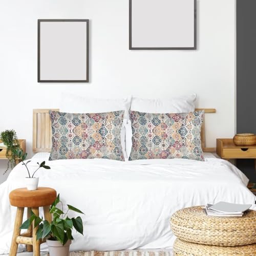 DAOPUDA Boho Throw Pillow Covers Queen Size Set of 2