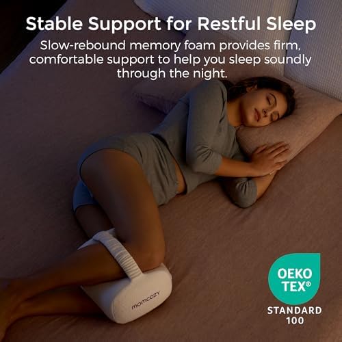 Momcozy Knee Pillow for Side Sleepers Spine Alignment Pregnancy Sciatica Relief
