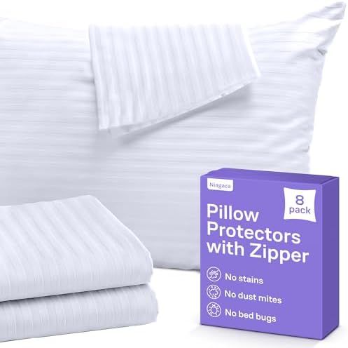 Niagara Sleep Solution Set of 8 Pillow Protectors with Zipper
