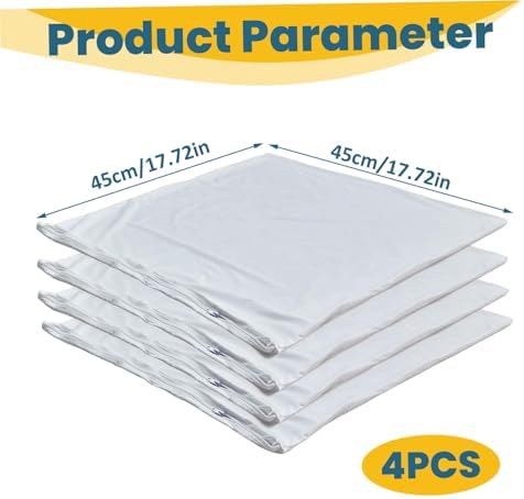 Muzrunq 4Pcs 18x18 Inch Pillow Case Protectors with Zipper 1