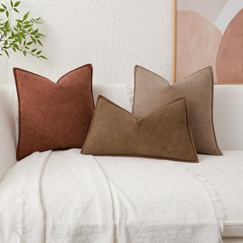 Kevin Textile Waterproof Boucle Pillow Covers 12x20 Inch Pack of 2