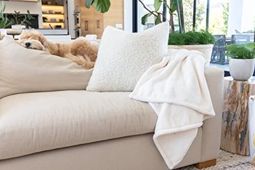 Jennifer Adams Ultra-Plush Throw Blanket 50x70 Ivory