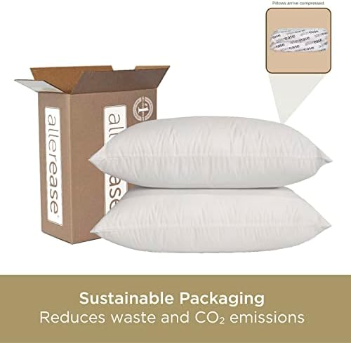 Aller-Ease Organic Cotton Allergy Bed Pillow 2 Pack