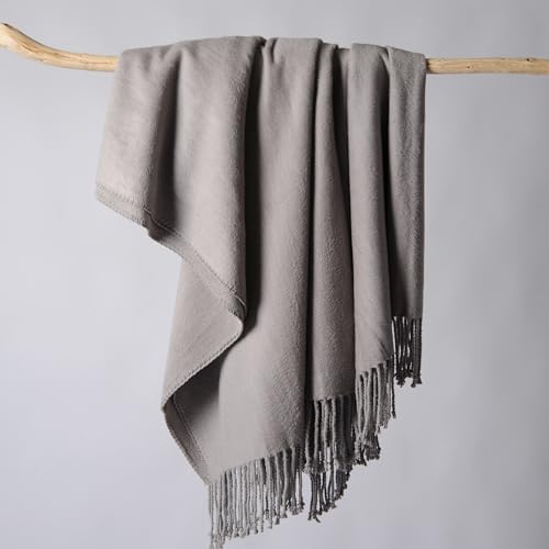 CUDDLE DREAMS Silk Throw Blanket - Gray 1