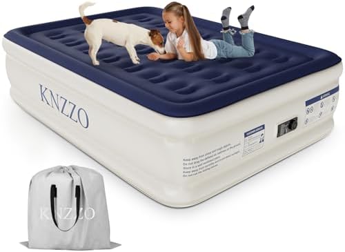 KNZZO Air Mattress Full with Built-in Pump and Storage Bag