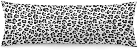 Leopard Print Body Pillow Cover 20x54 Soft Microfiber with Zipper
