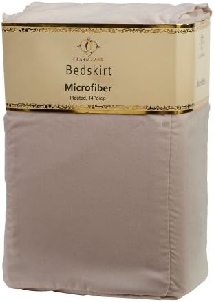 Clara Clark Premier 1800 Bed Skirt Queen Beige