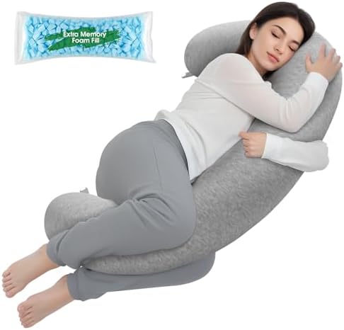 TranquilRelax Body Pillow C-Shaped Memory Foam Support Pillow