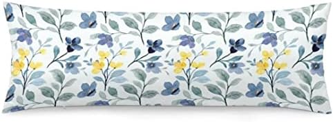 YUDILINSA Watercolor Floral Body Pillow Cover 20x54