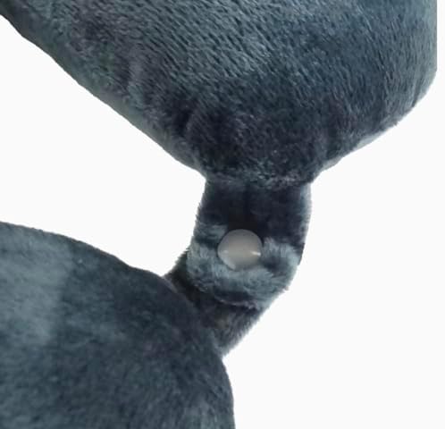 Wolf Essentials Adult Cozy Microfiber Neck Pillow - Charcoal