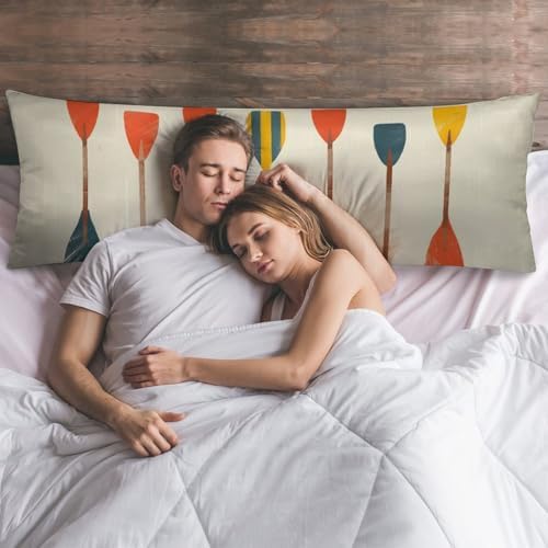 MaSiledy Colorful Body Pillow Cover 20x54inch