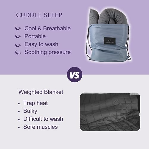 Good Karma Mart Cuddle Sleep Weighted Pillow - Cool Touch Travel Friendly