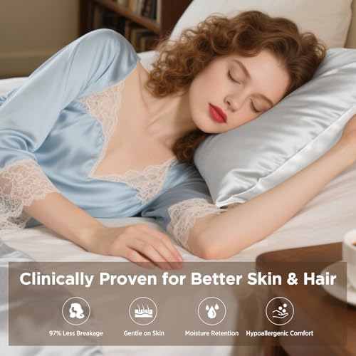 Utukky 100 Mulberry Silk Pillowcase - Dual Fabric Envelope Closure