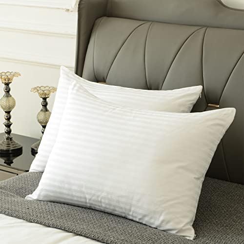 Precoco 100 Cotton Zipped Queen Pillow Protectors Set of 2