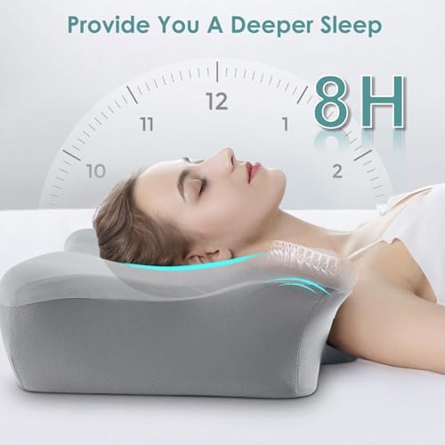 Silkena Cervical Neck Pillow for Back and Side Sleepers