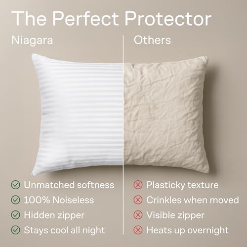 Set of 12 Zippered Pillow Protectors - Stain Resistant Easy to Clean