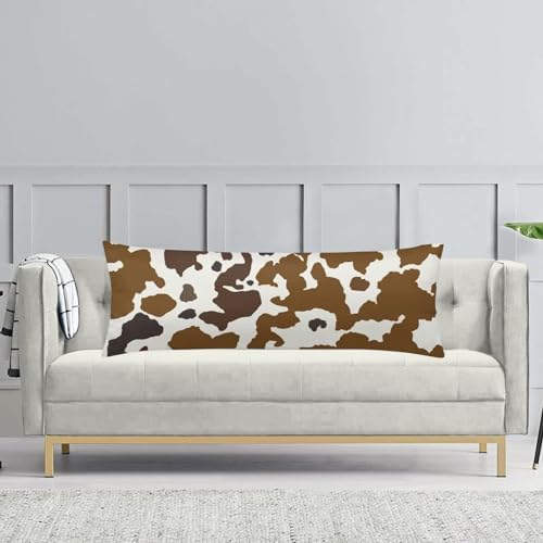 YUDILINSA Cow Print Body Pillow Cover 20x54 Zipper Decorative