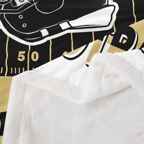 Feelyou Boys Football Fleece Throw Blanket for Kids and Adults