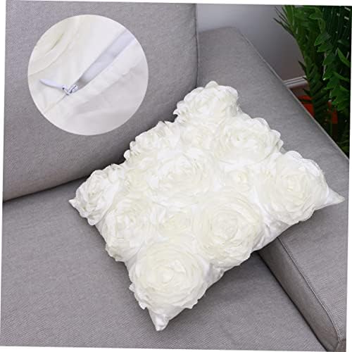 KICHOUSE 42x42cm Rose Throw Pillow Covers for Sofa and Car Seat
