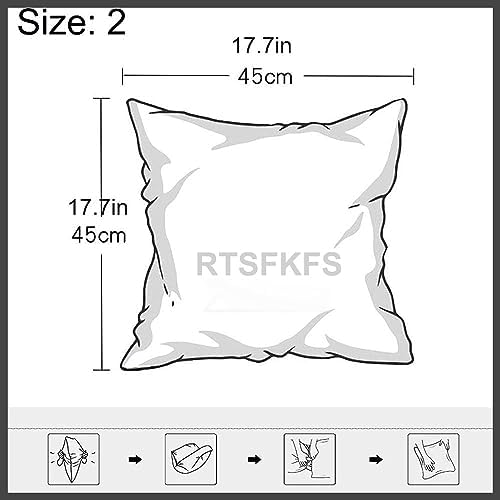 ZEaink Zipper Pillow Covers Set of 2 - 18x18 Microfiber Luxury