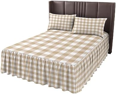 TH XHome 2 Piece Full Bed Skirt Set with Pillowcases