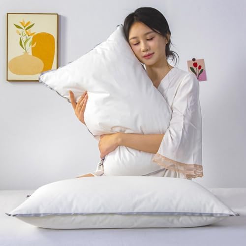 Velvet Hotel Style Bed Pillows Set of 2 - Cool and Comfortable