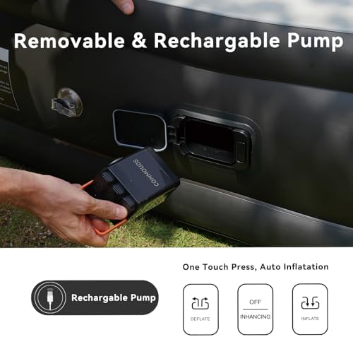 COMMOUDS Queen Air Mattress with Rechargeable Pump