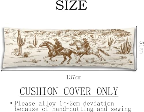 AIMSTONG Cowboy Body Pillow Cover with Zipper 1