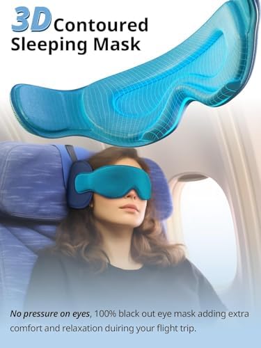 Inspireyes Light Black Travel Pillow with Eye Mask