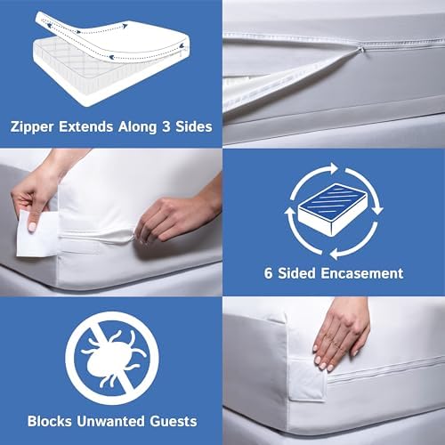 Four Seasons Essentials FullDouble Mattress Encasement 8-11 Inch Waterproof Zippered Protector