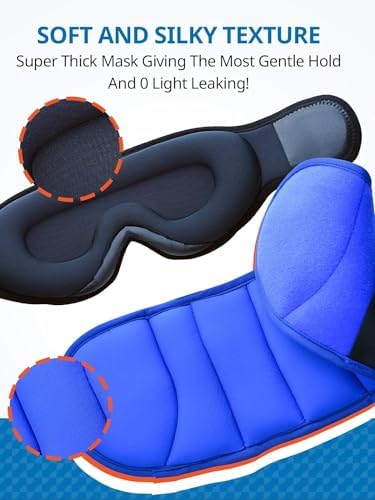 SARISUN Travel Pillow with 3D Eye Mask and Headrest Support