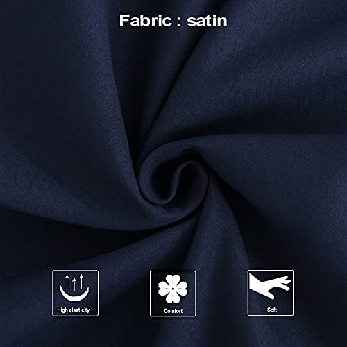 NTBAY Matte Satin Pillowcases Set of 2 20x26 Inches Navy Blue