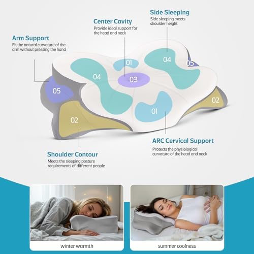 TAZIKAS Cervical Pillow for Neck and Shoulder Support