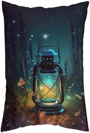 VFMNT Fireflies and Lantern Throw Pillow Cover