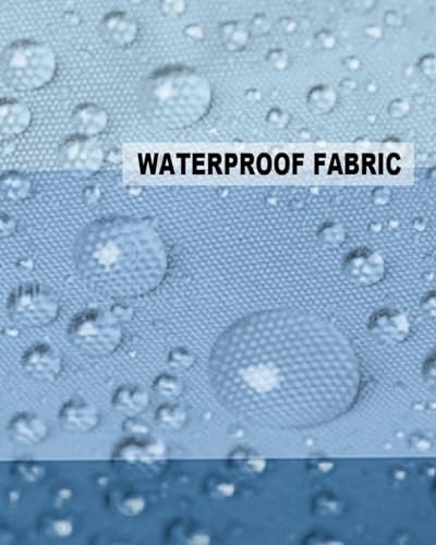 Waterproof Pillow Protector 2 Pack with Zipper Stripes Ombre Blue Gradient 12x20