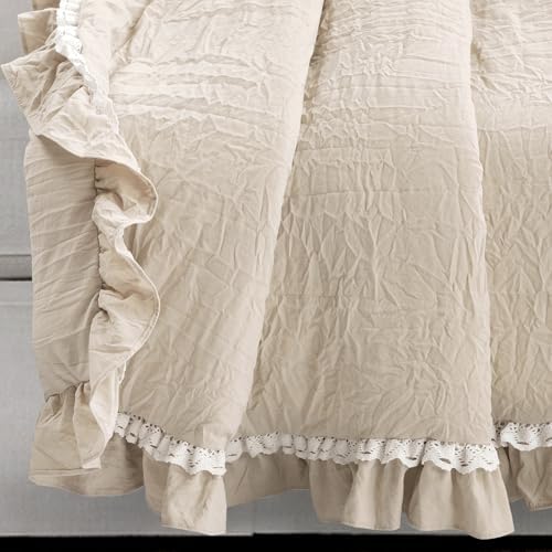 Lush Decor Ella Ruffle Lace Throw Blanket 50 x 60