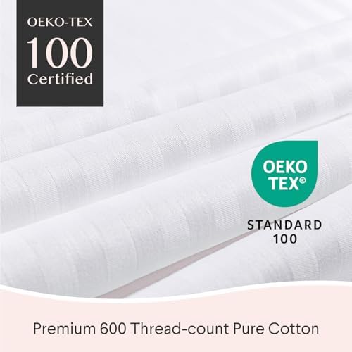 FAUNNA 600TC Cotton Pillow Protectors 4 Pack King Size 20x36