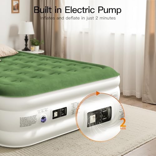 Zearna 2025 Upgraded Queen Air Mattress with Built-in Pump