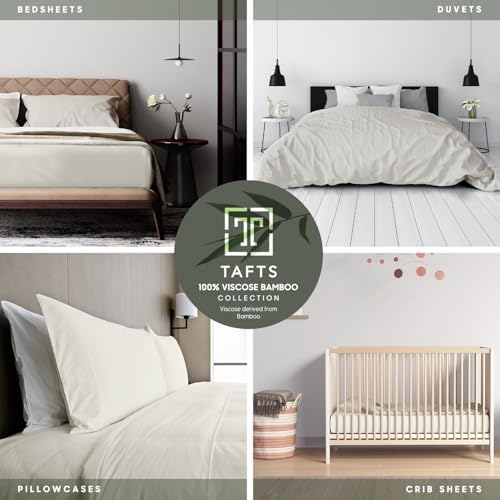 Tafts Bamboo Viscose Full Sheets Set Ivory White