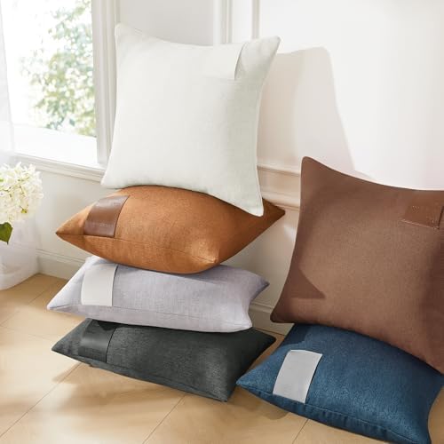 Deconovo Grayish Purple Pillow Covers 18x18 Pack of 2