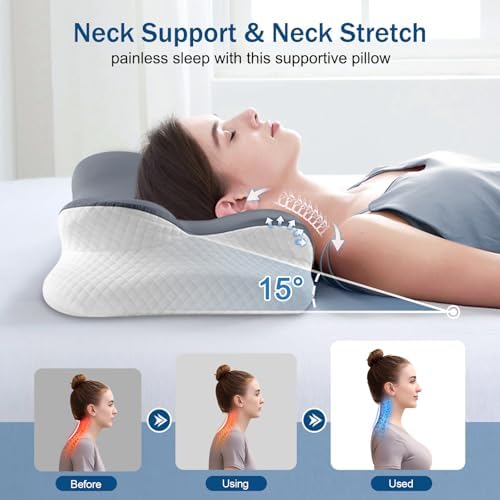FAIORD Cervical Neck Pillow for Sleeping Support