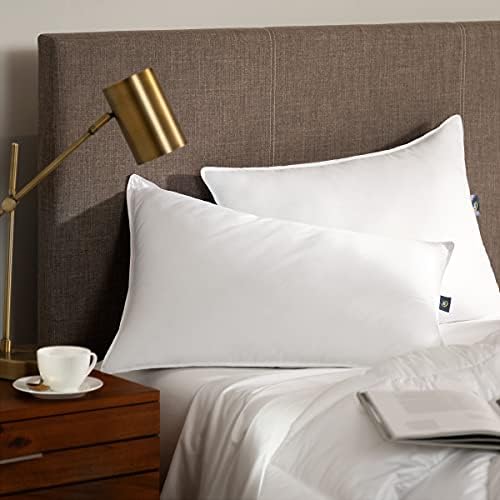 Serta Down Illusion Medium-Firm Bed Pillows 2 Pack Queen White