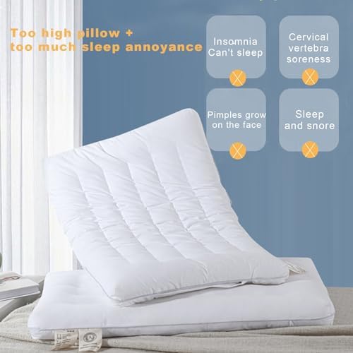 Soft Supportive Low Pillow for Sleeping Comfort