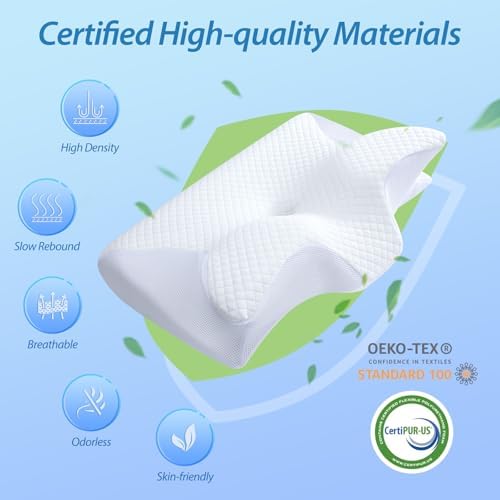 HOMCA 2 in 1 Memory Foam Cervical Pillow 1